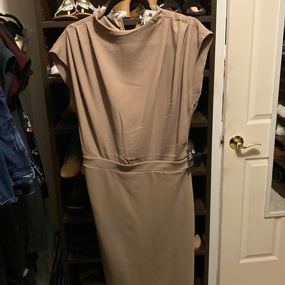 NWT Express Taupe midi dress